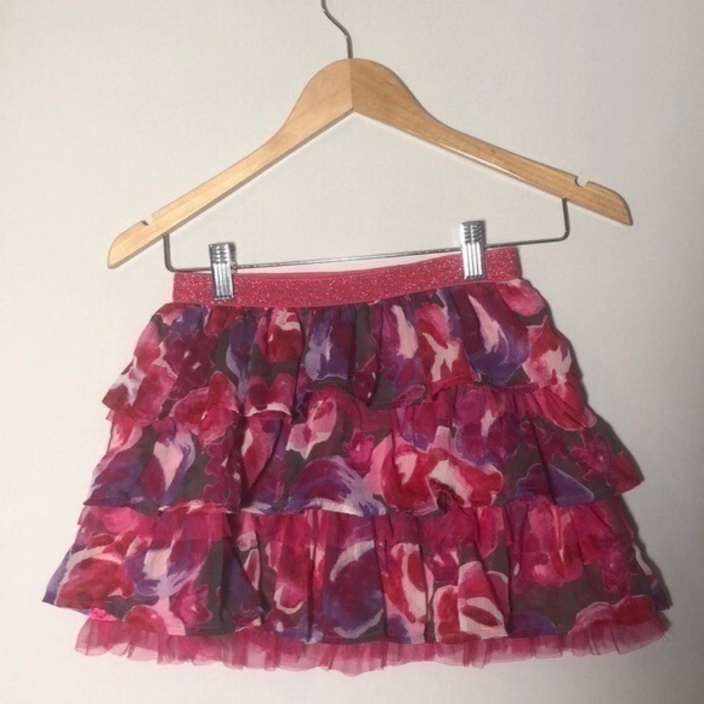 Children's Place Ruffle Floral Skirt Large Size Large